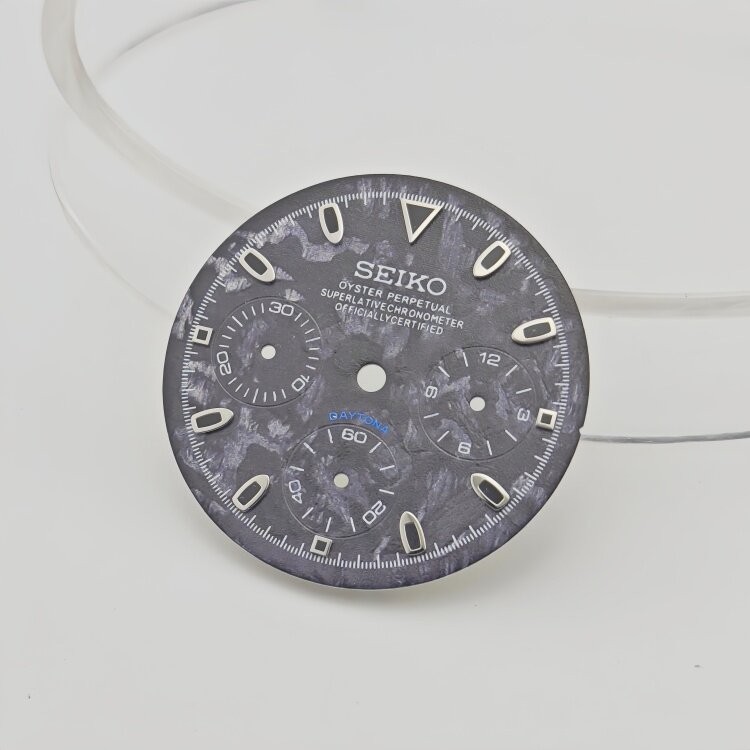 29.4mm Multifunctional Watch Dial Green Luminous For VK63 Movement Watch Parts