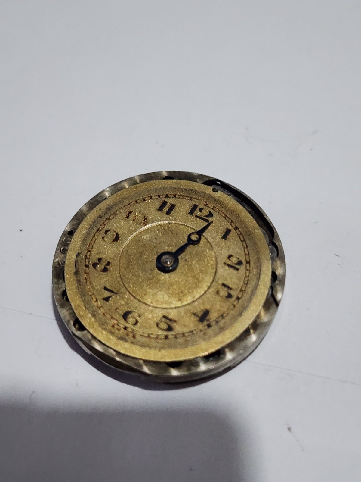 Vintage watch movement, diameter 21mm, dial & Hand, not runs