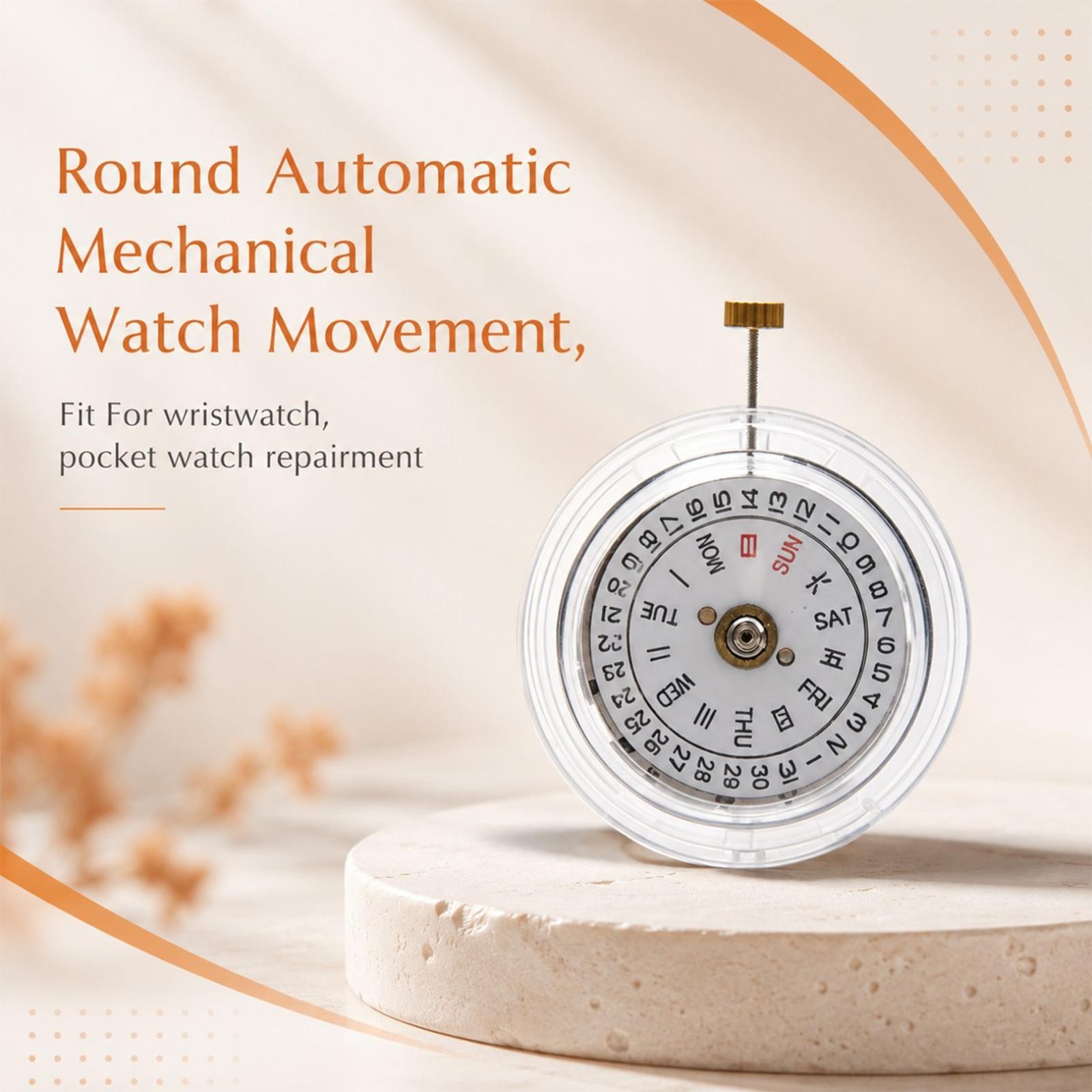 25mm Metal Automatic Mechanical Watch Movement Wristwatch Repair For Miyota 8205