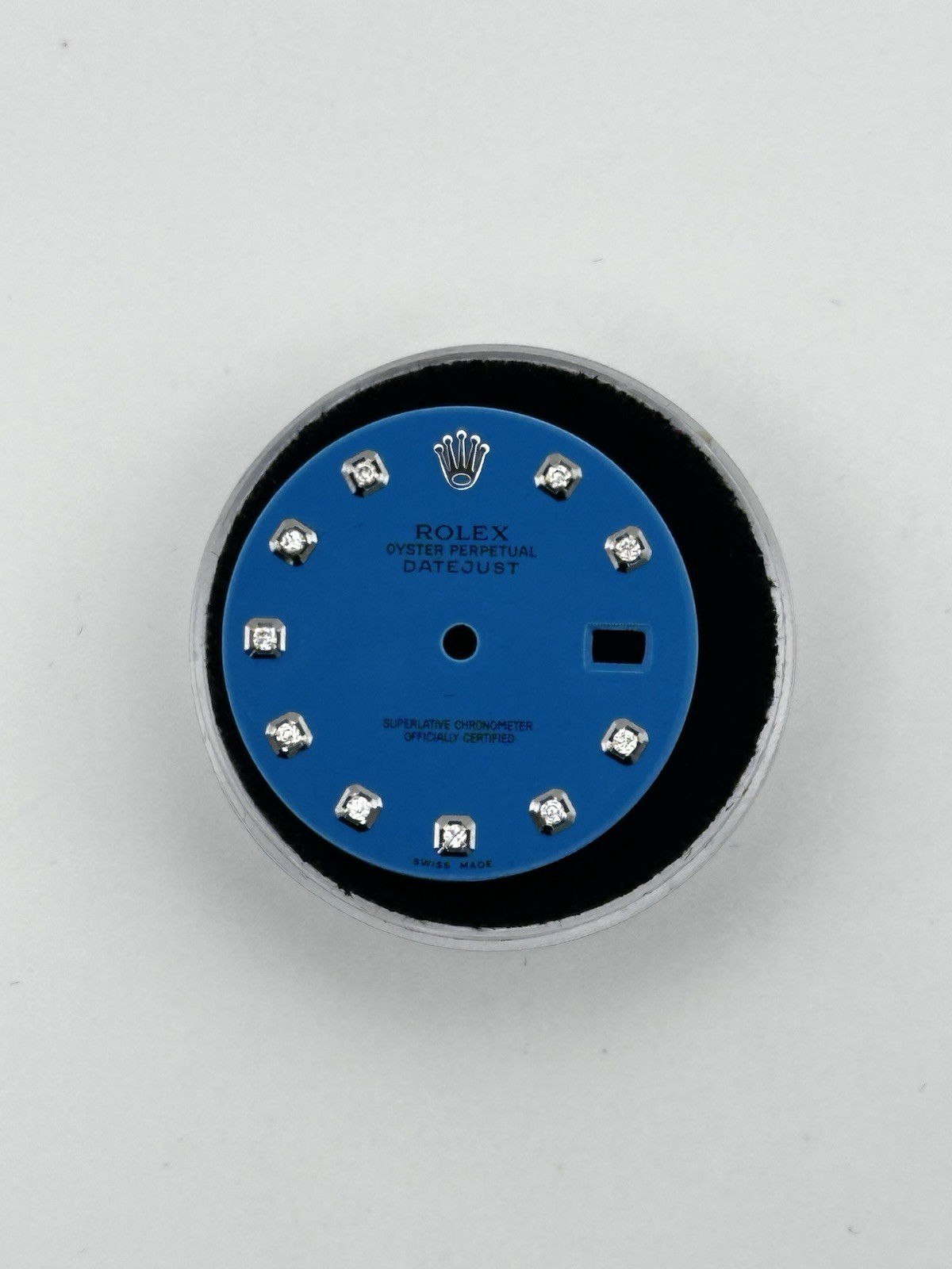 Rolex Datejust 36mm Aftermarket Dial With A Blue Finish And Diamond Markers