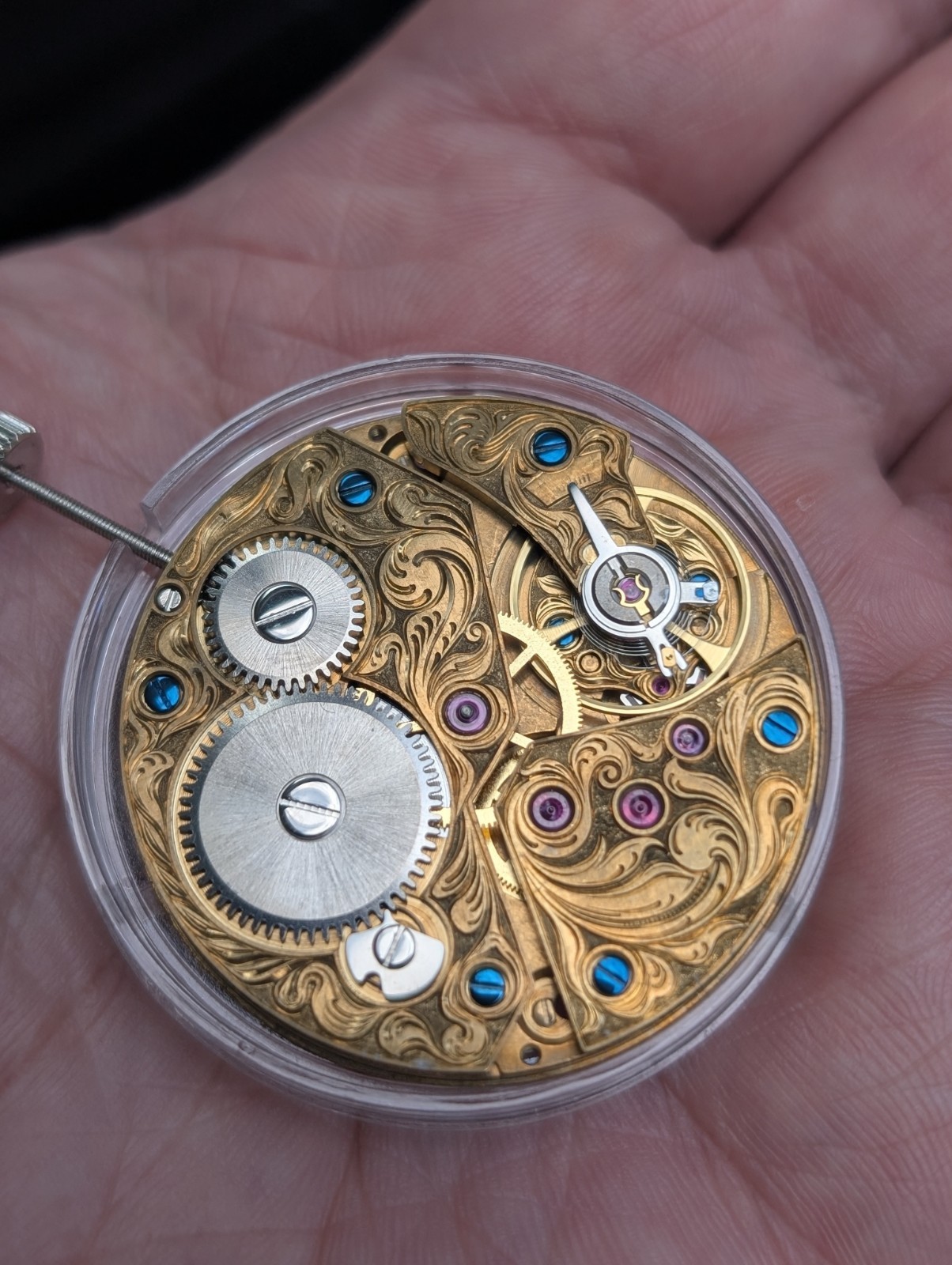 New ST3600 Mechanical Watch Movement – Hand-Engraved, Gold-Plated (6497)