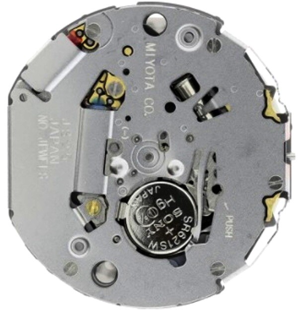 Miyota Watch Movement JS25 Japan 3 Hands, Date at 6:00 Position