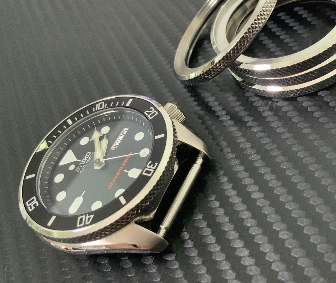 SKX007/SRPD Knurled Bezel – CT238 Polished