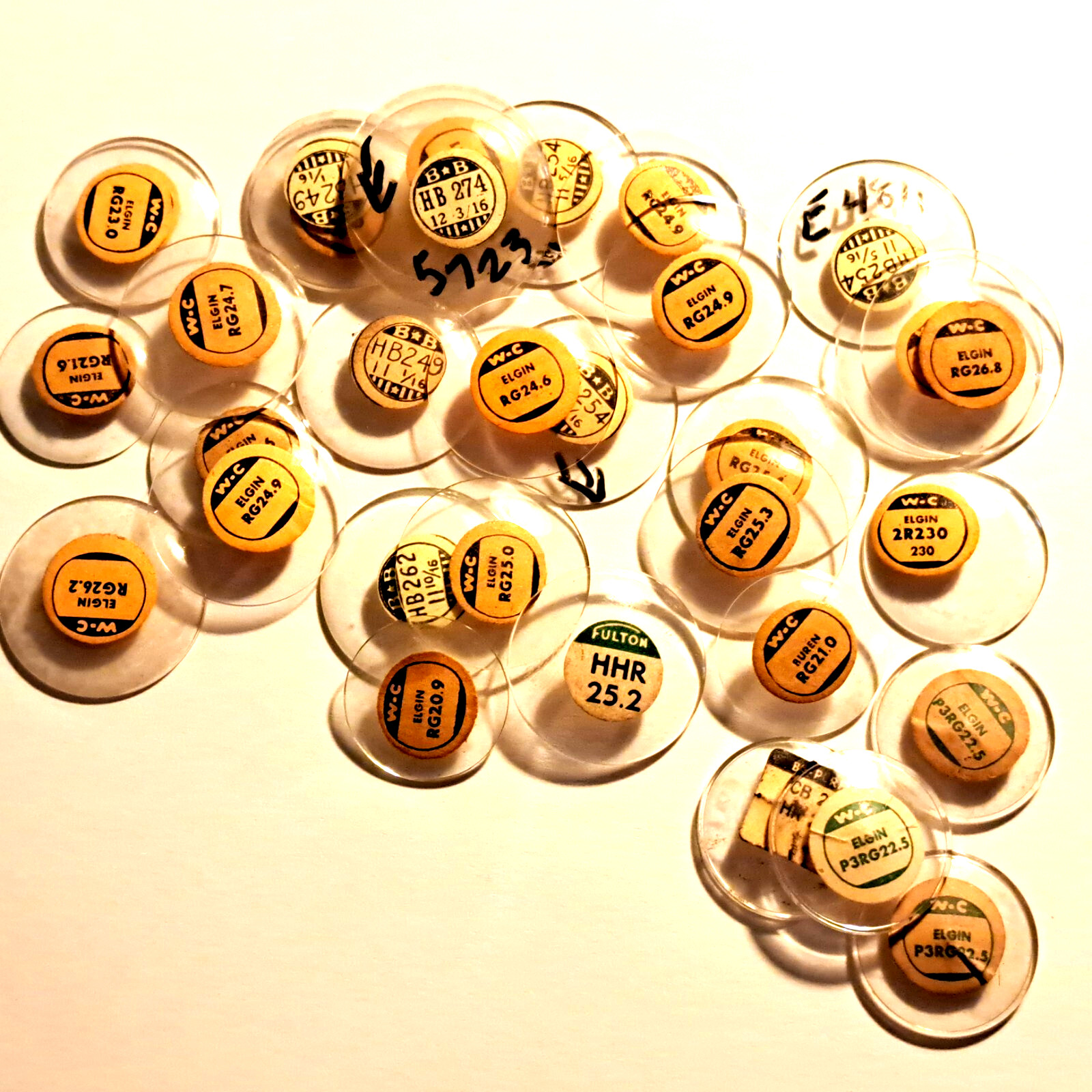 ELGIN ROUND GLASS CRYSTALS for vintage wristwatches