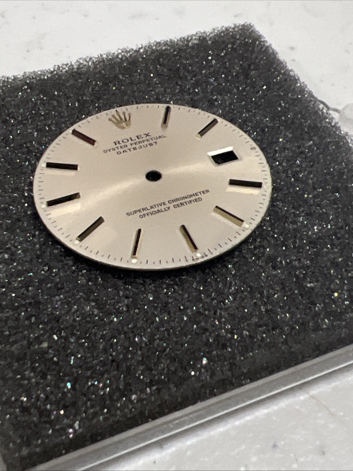 Rolex Dial For Datejust 36mm Silver With Gold/Black Markers Authentic Original