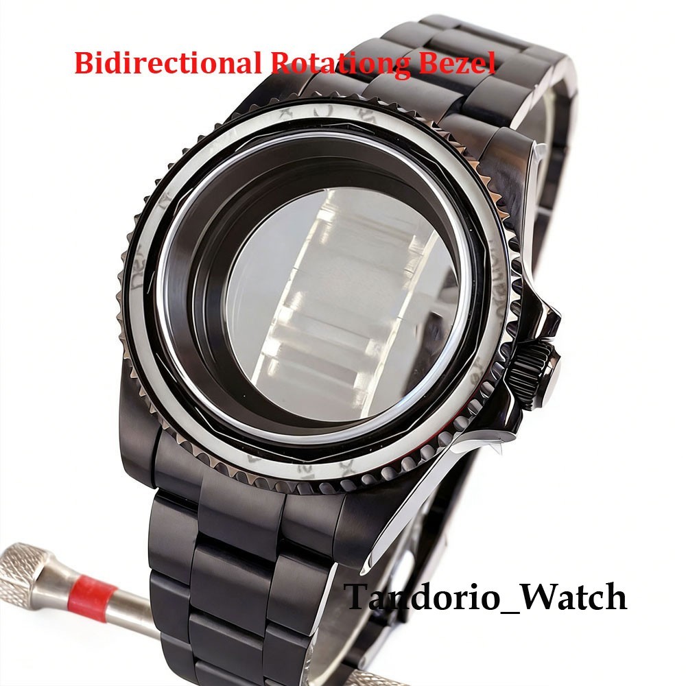 40mm Bi-directional Rotating Belze Diver Watch Case For NH34 NH35 PT5000 Miyota
