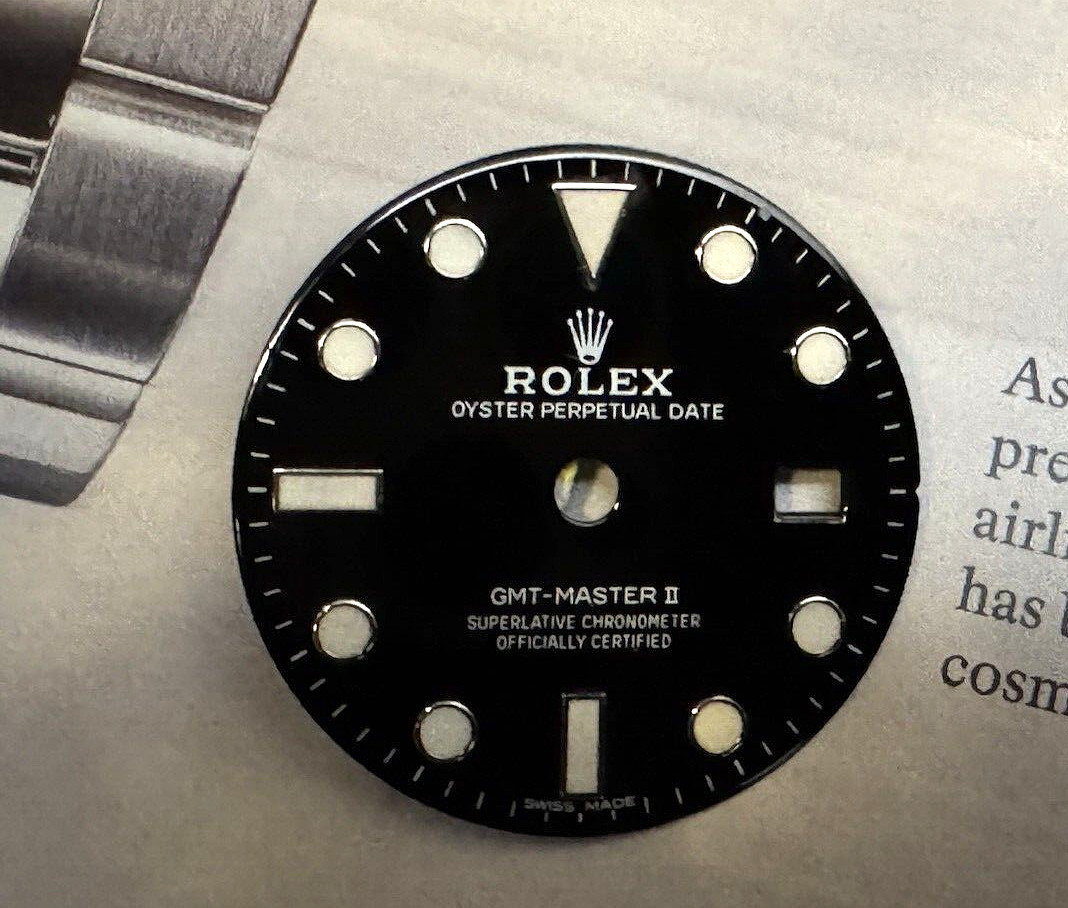 Rolex Dial Black Factory GMT II BLACK REF 126715 Steel Swiss GENUINE EXCELLENT