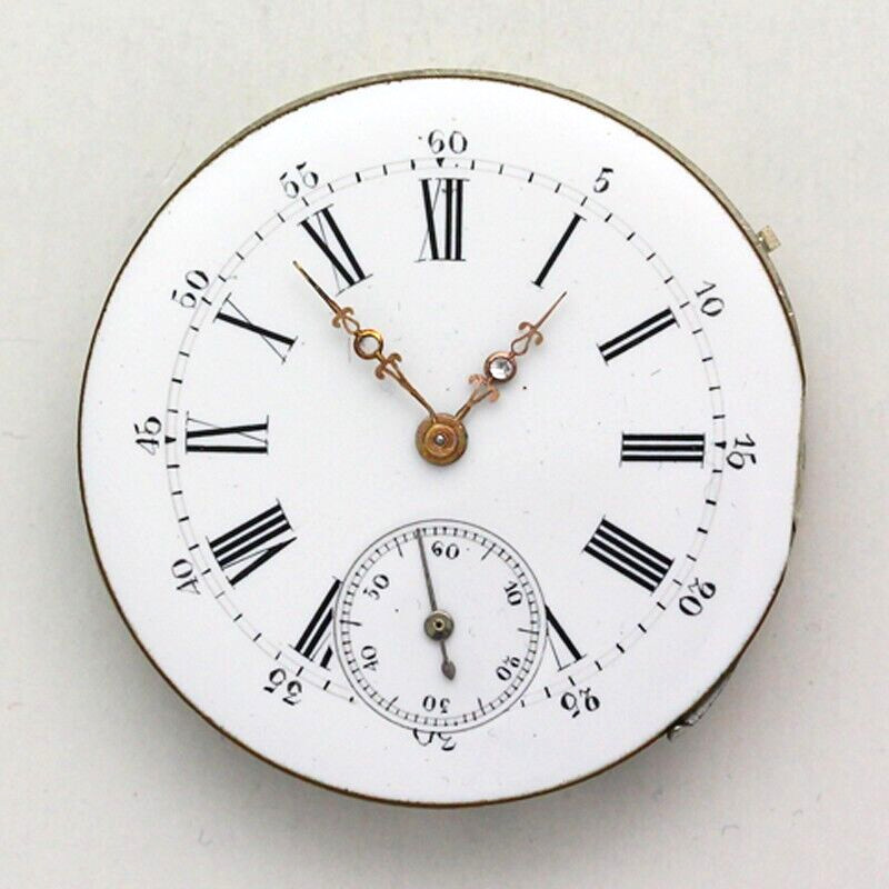 Swiss Rooster Trade Mark Pocket Watch Movement & Enamel Dial ca. 1890’s