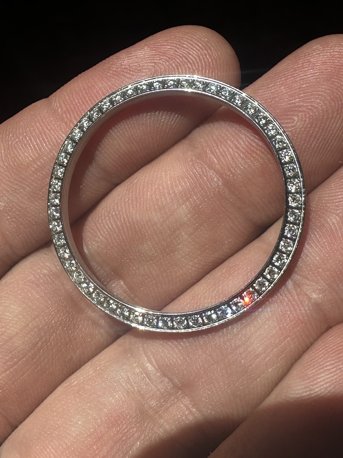 Mens Steel Diamond Bezel For Rolex 36MM 1.10 Cts LAB GROWN Diamonds