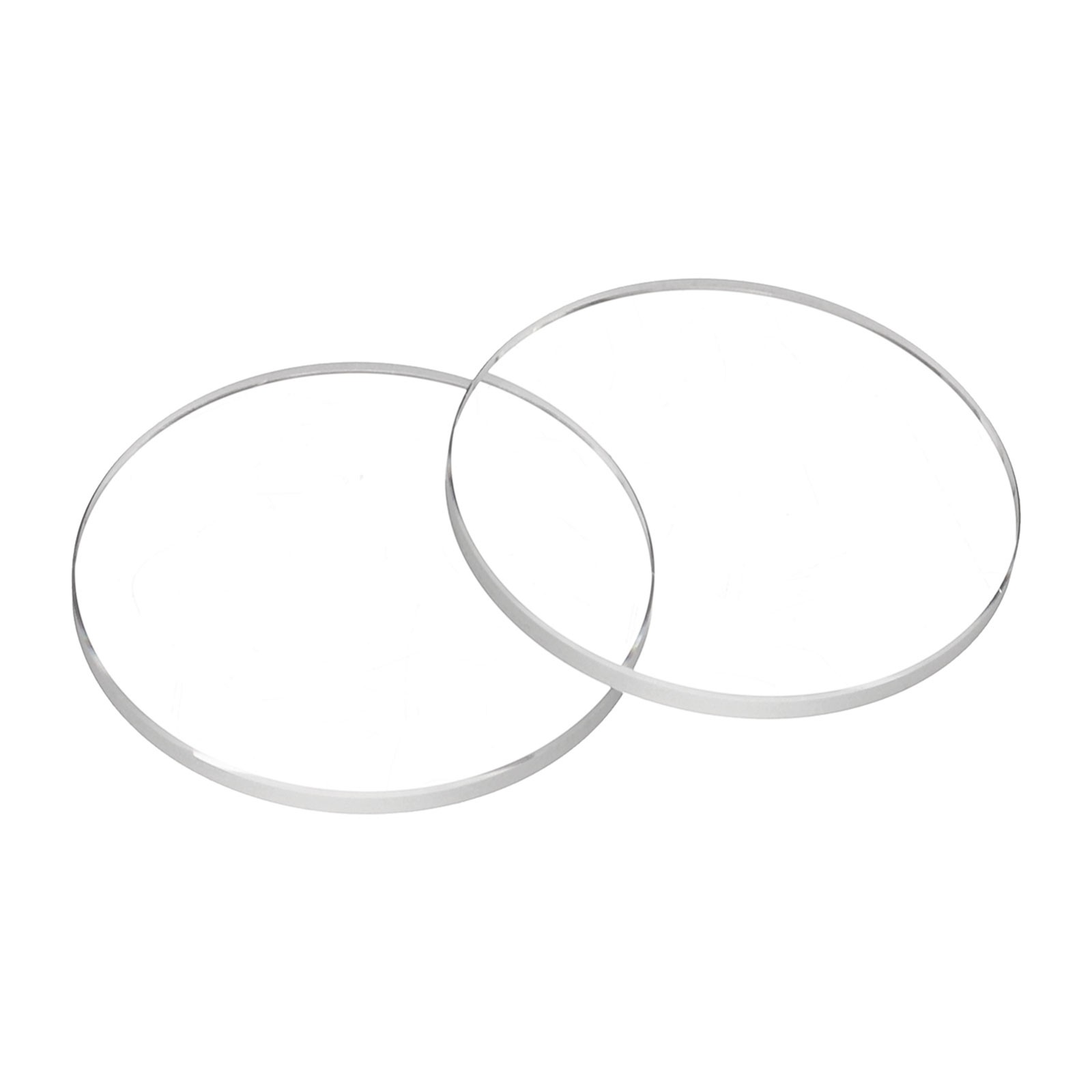 2pcs Watch Crystal Glass Lens 20.5mm x 1.0mm Beveled Edge Flat Glass Crystals