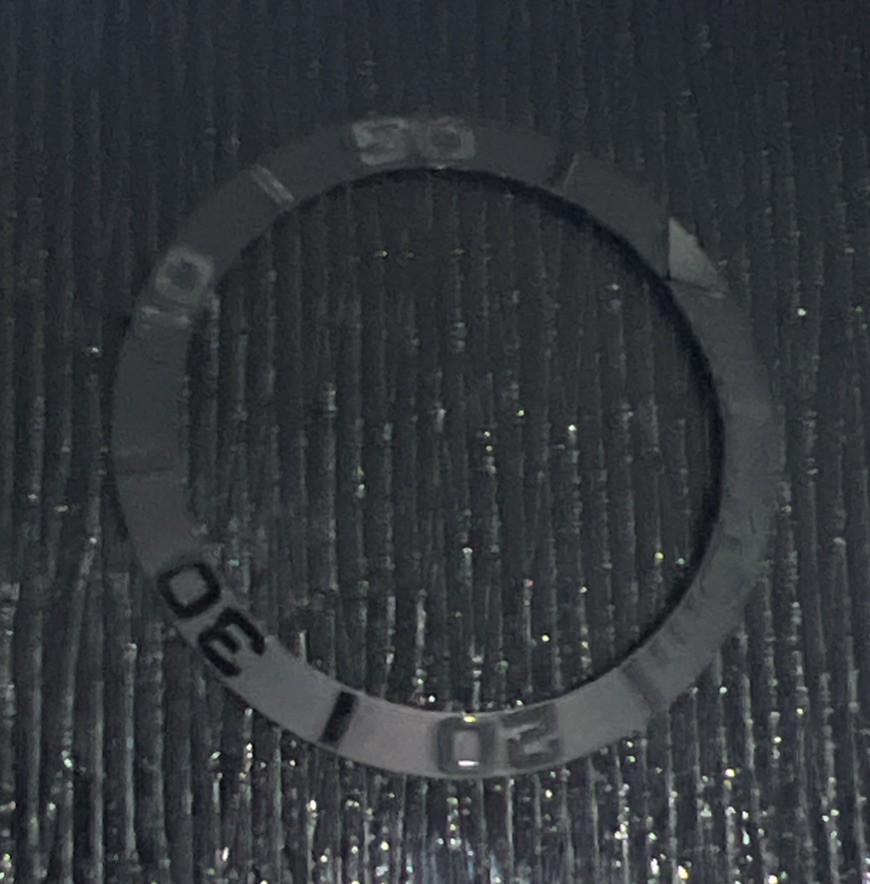 Rolex Bezel Insert Yacht master 226659 Authentic Original Black On Black