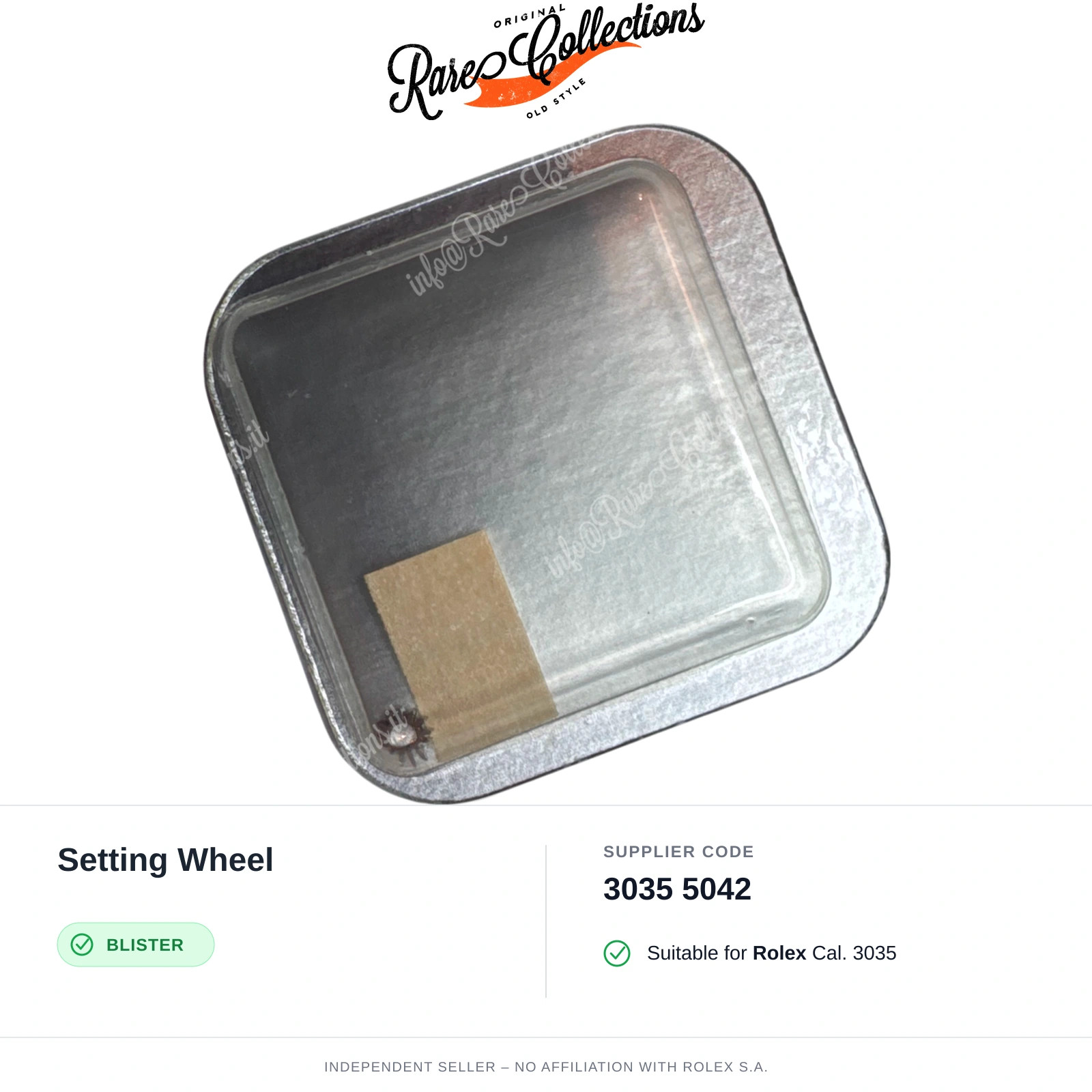 Setting Wheel for Rolex (cod. 3035 5042) — New Blister NOS NOS X1