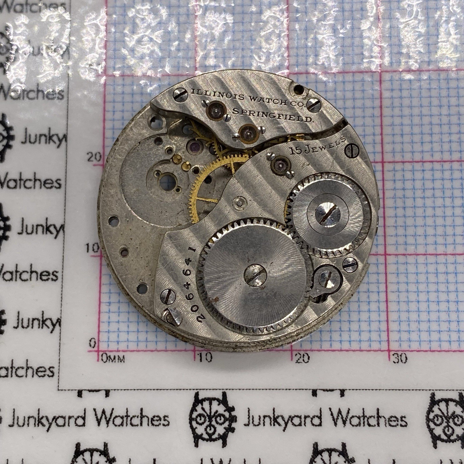 Vintage Illinois Springfield Pocket Watch Repairs Parts Spares 15 Jewels