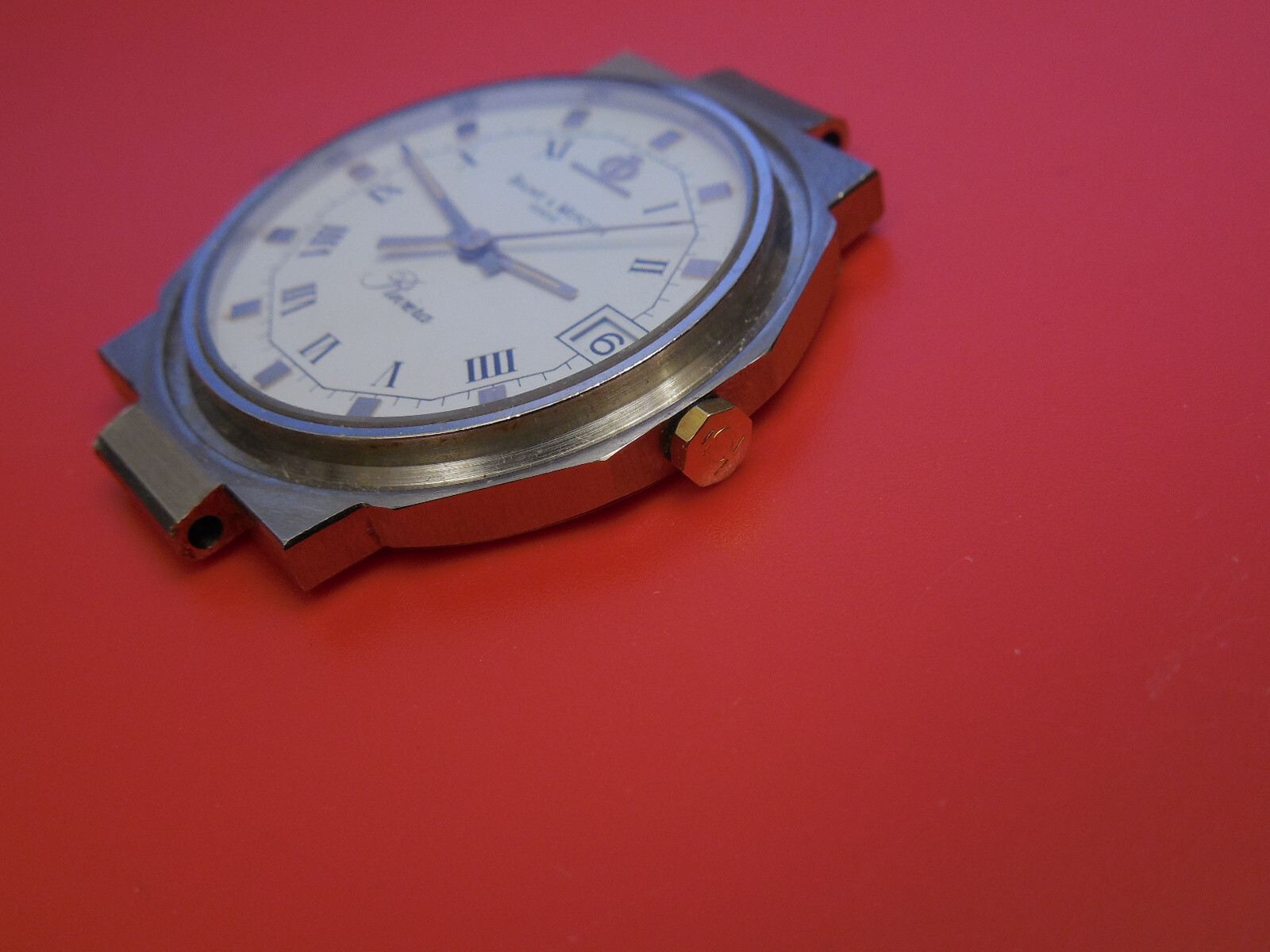NON WORKING BAUME MERCIER 33MM RIVIERA DATE FOR PARTS OR REPAIR PROJECT