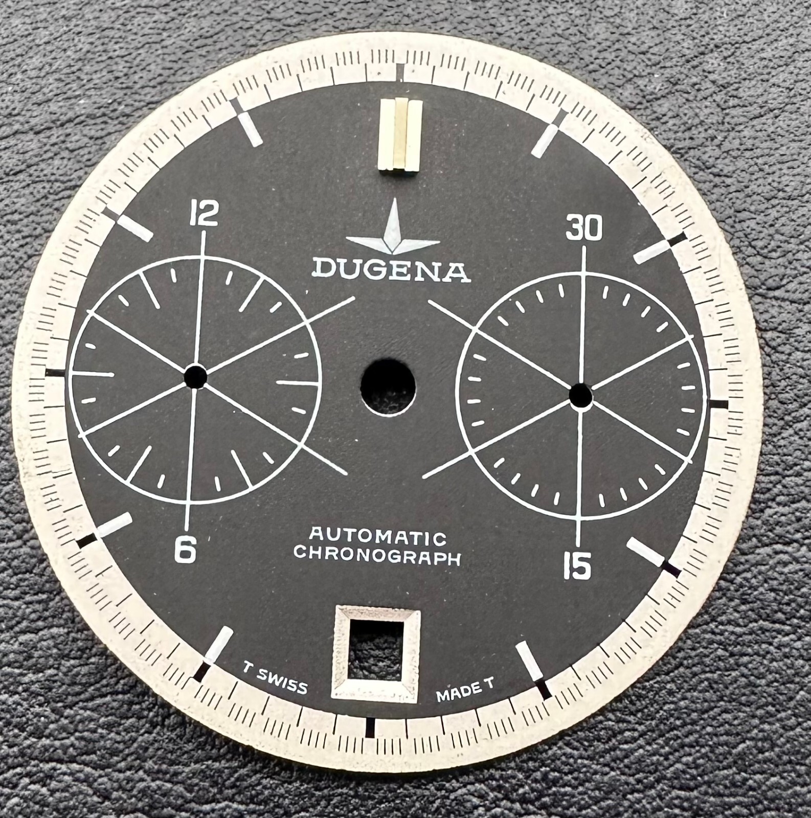 DIAL FOR BUREN CAL 12 DUGENA HEUER BREITLING VINTAGE CHRONOGRAPH Ø 30.5MM SWISS