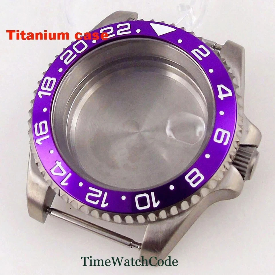 Titanium Watch Case 40mm 200m Waterproof Fit NH35 NH36 ETA2824 PT5000 Movement