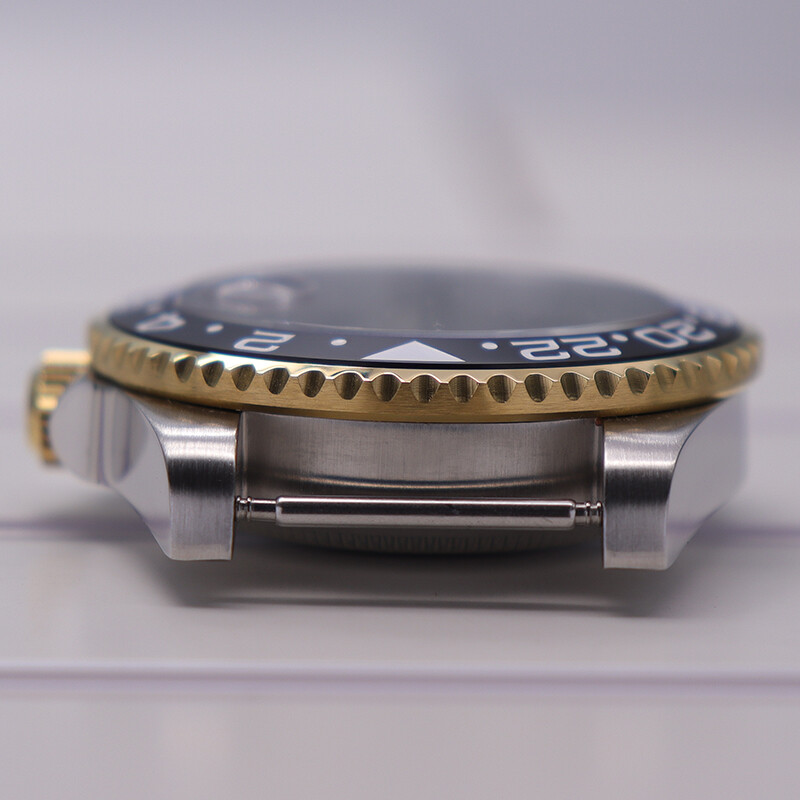 Brushed Watch Cases parts Modifying GMT Ceramic bezel For Seiko nh35 36 Movement