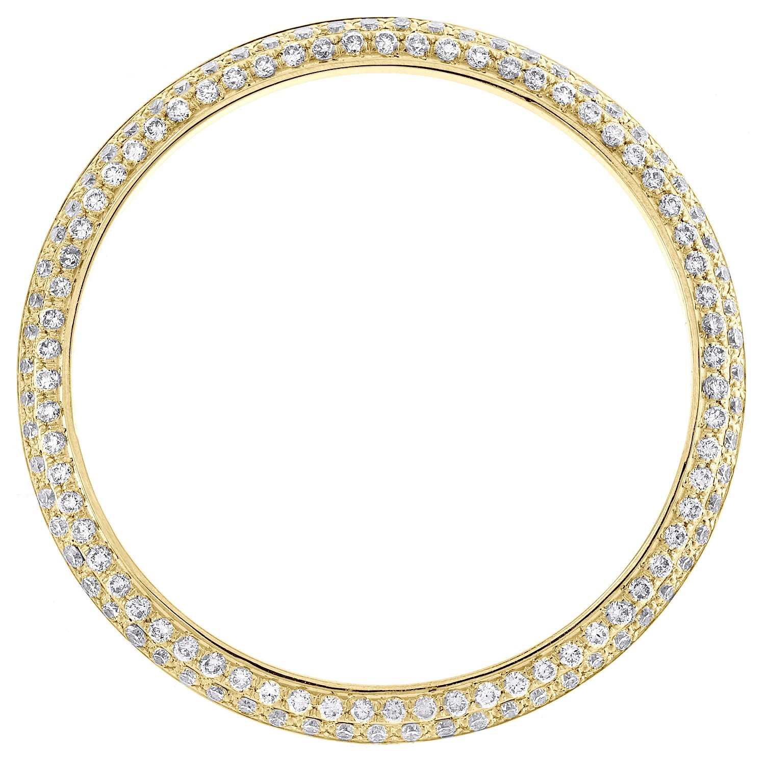 Custom Domed Diamond Bezel For Rolex DateJust Fits 36mm Watch Bead Set 1.50 CT.