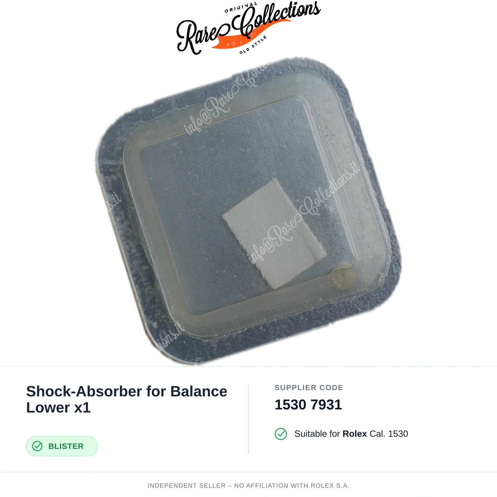 Shock-Absorber for Balance Lower x1 Rolex (cod. 1530 7931) — New Blister NOS