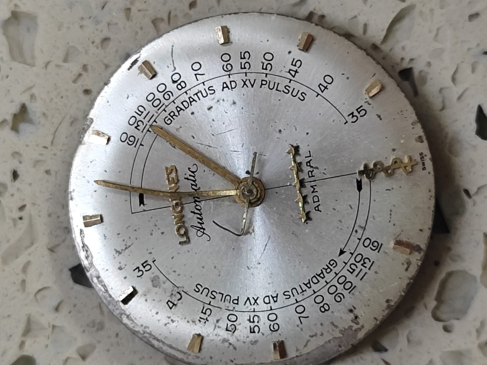 Longines “Pulsations” Admiral Doctor Movement with dial Cal 342 Not work