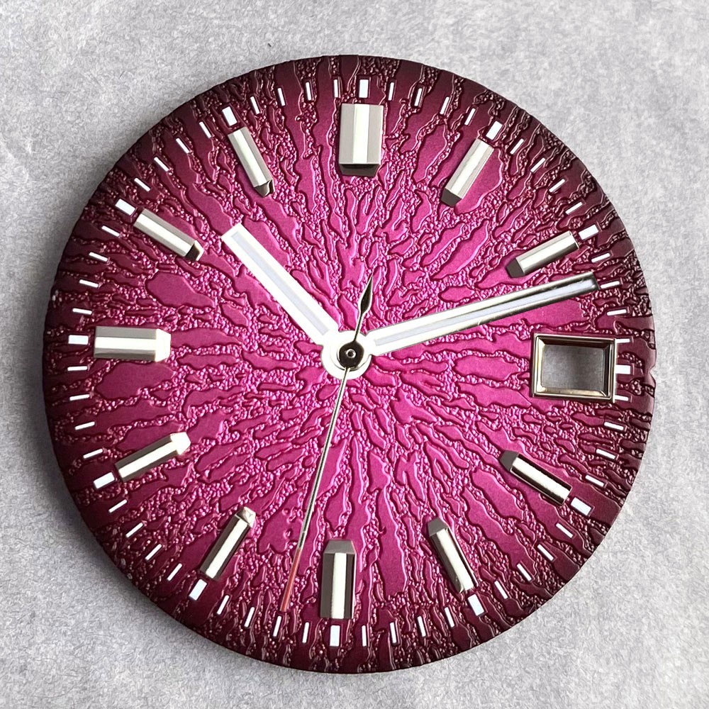 29mm NH35 Textured Watch Dial Luminous for NH36 NH38 NH70/71/72 4R35/36 MOD Dial