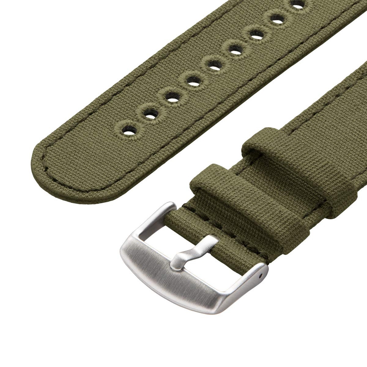 Archer Watch Straps – Canvas Quick Release Watch Bands (Faded Olive, 20mm)