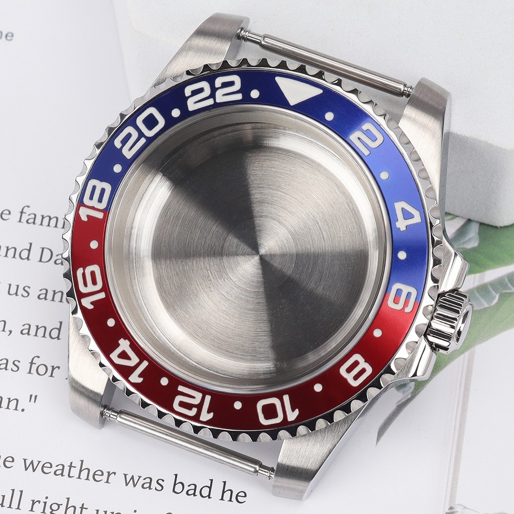 STEEL Silver Watch Cases 40mm Sapphire Oyster 10ATM For Seiko NH35 NH36 Movement