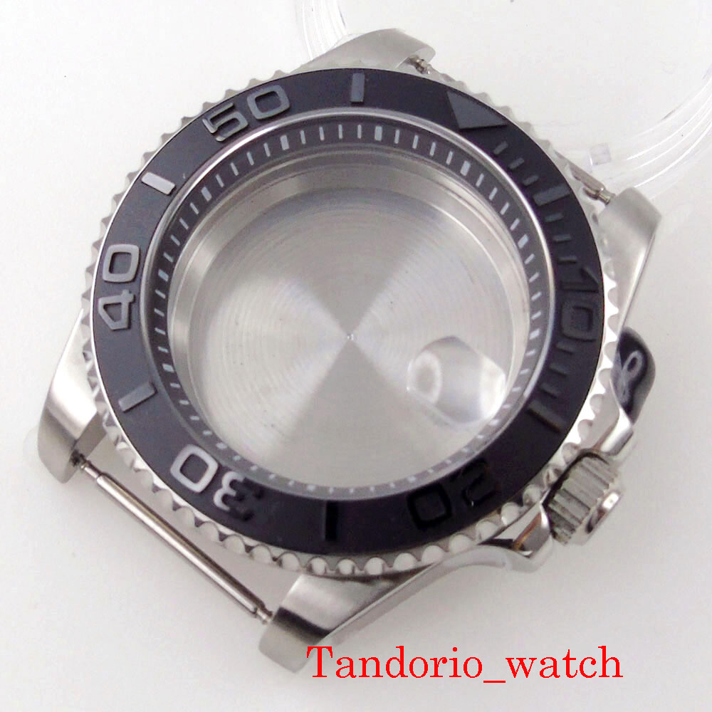 New For NH35 NH36 Silver Color Sapphire Glass 40mm Watch Case with chapter ring