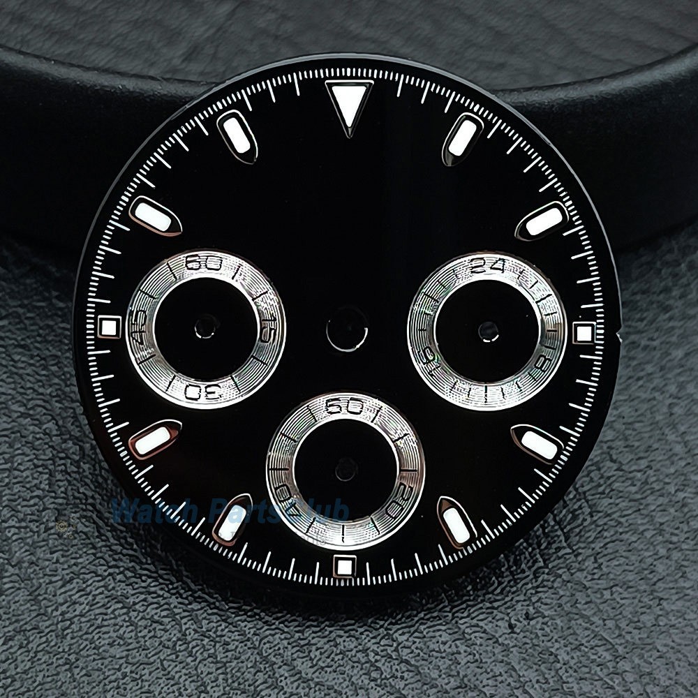 Green Luminous VK63 Dial 29.5mm Panda Dial For VK63 Movement-Watch Parts