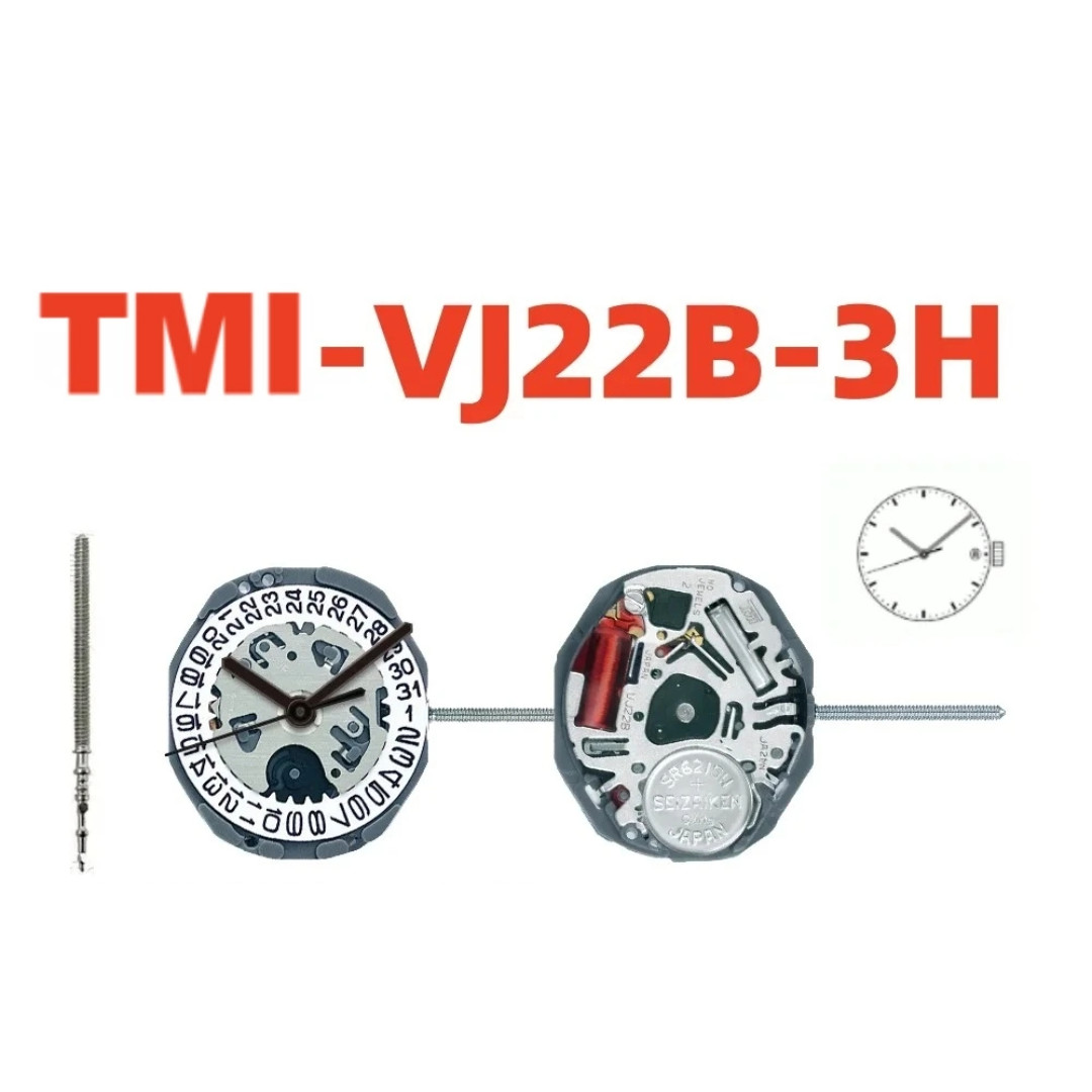 Genuine TMI Hattori VJ22 VJ22B Japan Quartz Watch Movement 3H Date Replacement