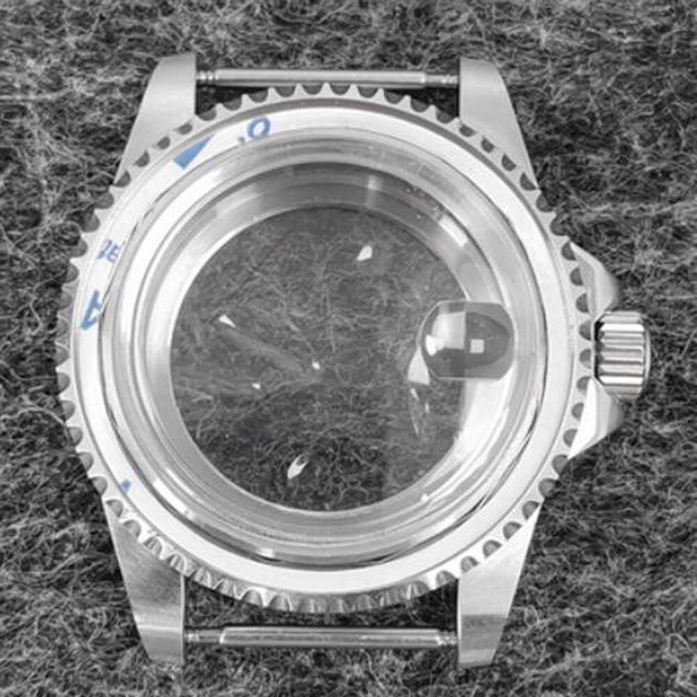 39.5MM Retro Magnifier Acrylic Glass Steel Watch Case Strap for NH35/36 Movement