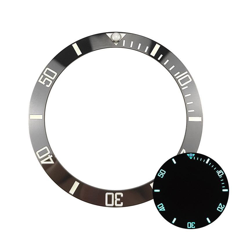 38mm BGW9 Fully Lumed Ceramic Bezel Insert SUB SKX007 Diver Style Black