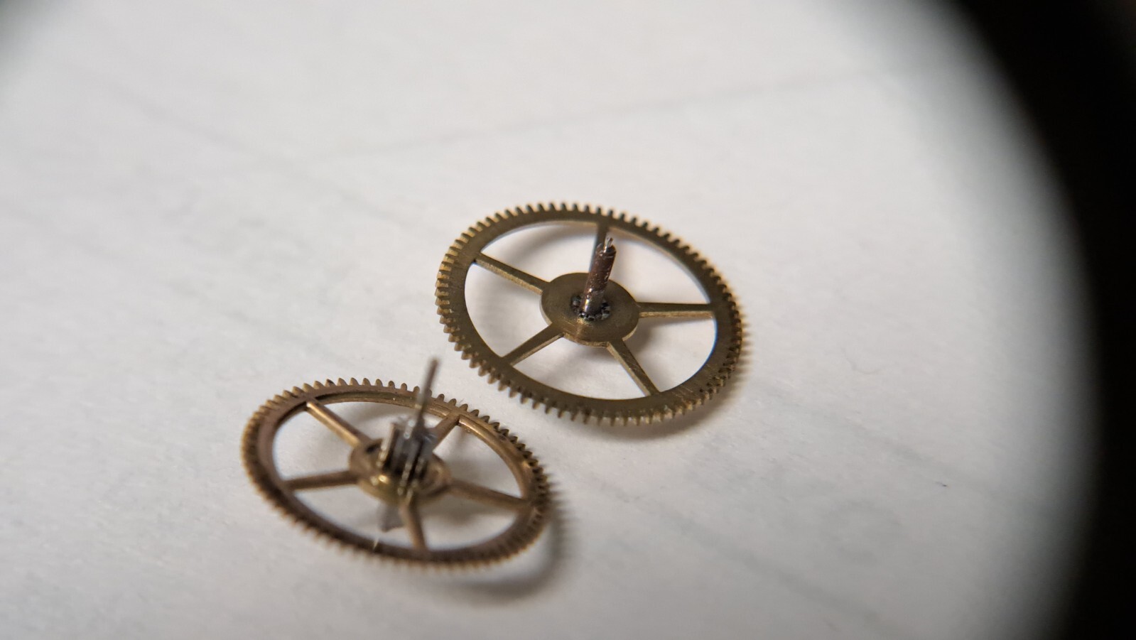 Valjoux cal 24 WHEELS x 2 (second wheel and great wheel?) -Wakmann Breitling Mil