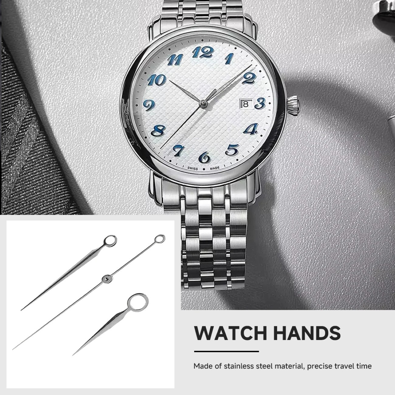 Watch Hands Set Silver Rose Gold Color For NH35 NH36 4R 7S Movement
