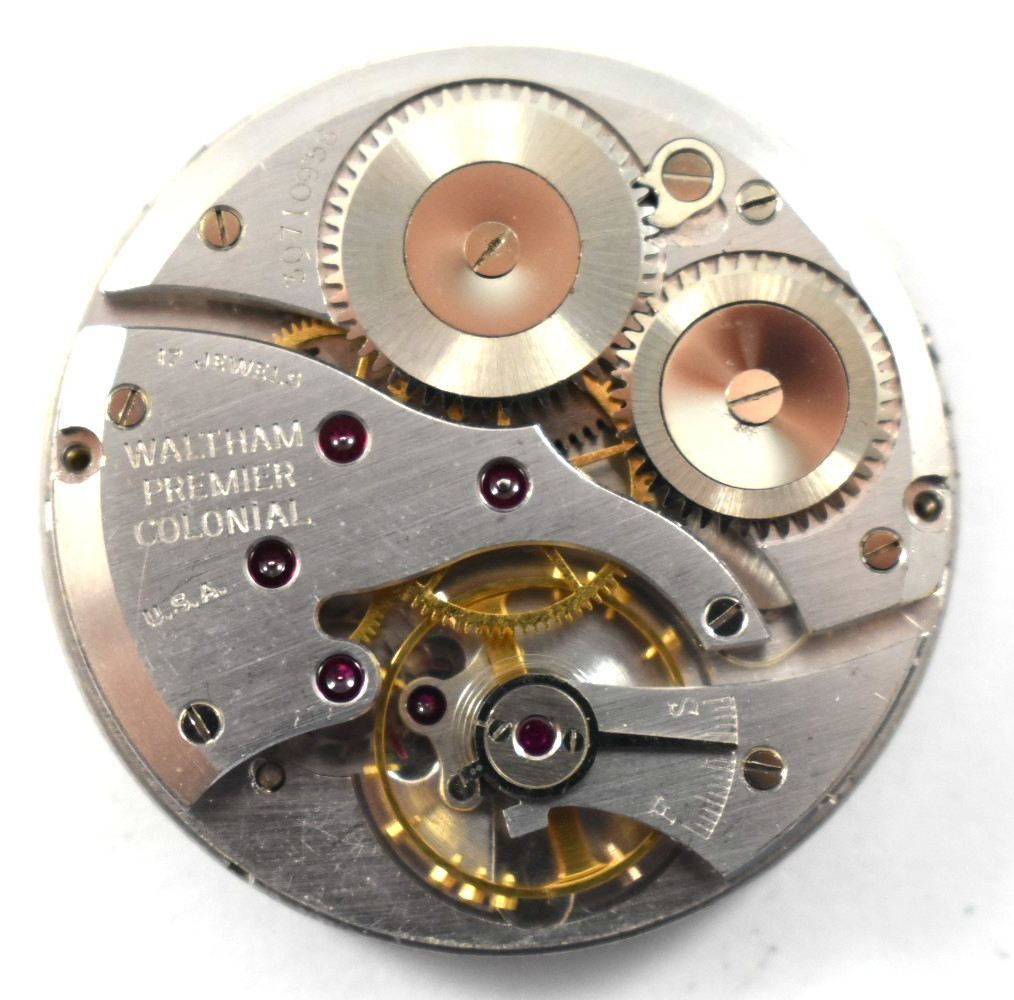 Vintage Waltham Premier Colonial 12s 17J OF Pocket Watch Movement lot.qj