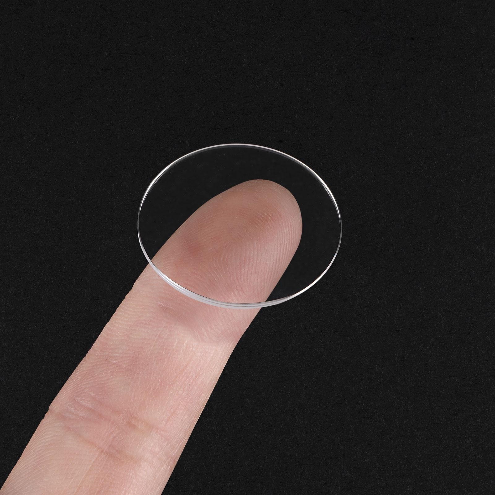 Glass Watch Round Lens Flat 30mm Dia 1.5mm Thickness, Transparent