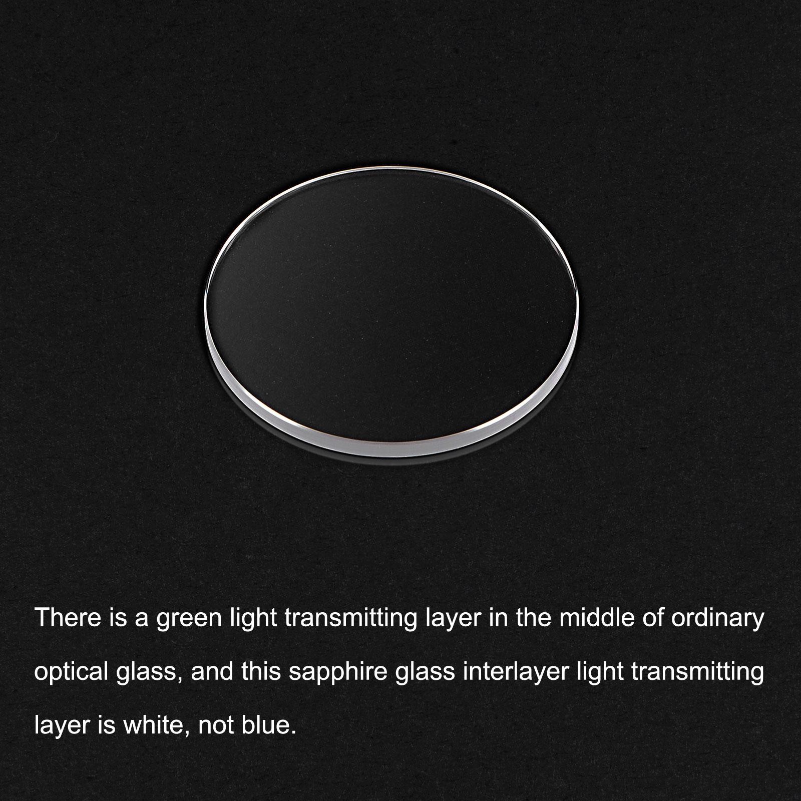 Glass Watch Round Lens Flat 30mm Dia 1.5mm Thickness, Transparent