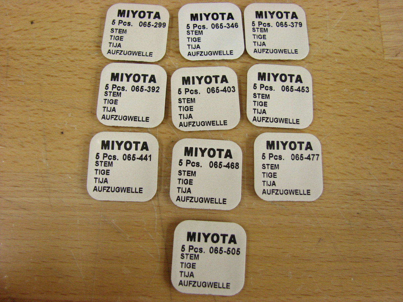 Miyota Citizen stems #065, multiple choices new old stock Japan made!