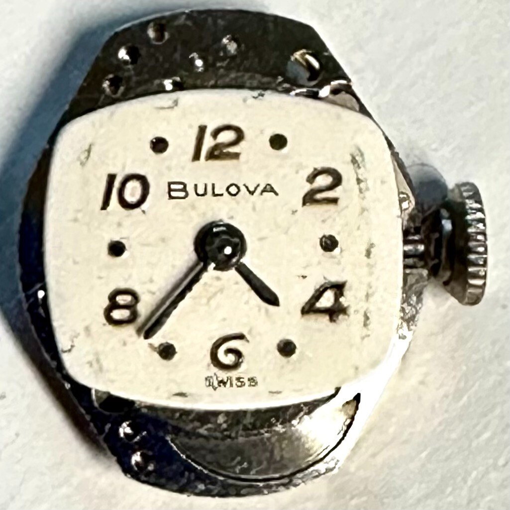 Bulova 6CF Mechanical Movement Hands Dial PARTS ONLY 20-260