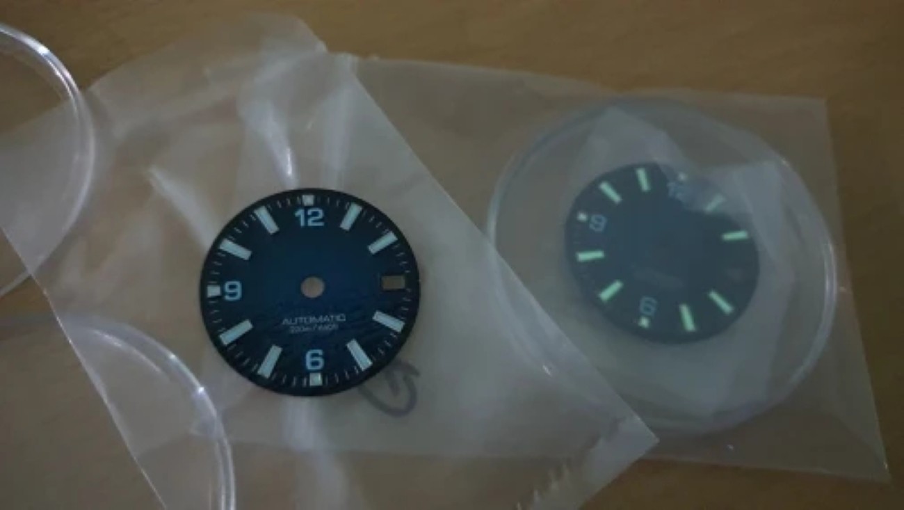 28.5mm Diving Watch Dial C3 BGW9 Lume for NH35 NH34 Movement 3 or 3.8 Crown