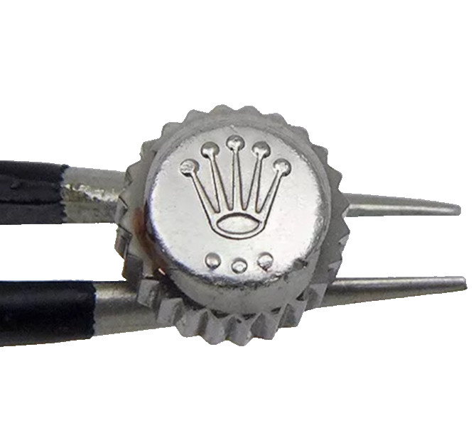 Genuine Rolex 7mm Stainless Crown 24-704-0. Great Condition! #8852