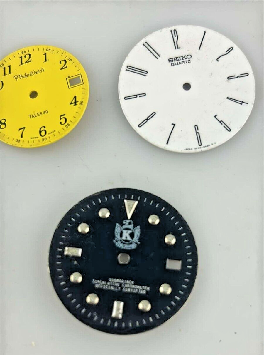 3 Quartz Clock Movements New Round Shape Various Brands
