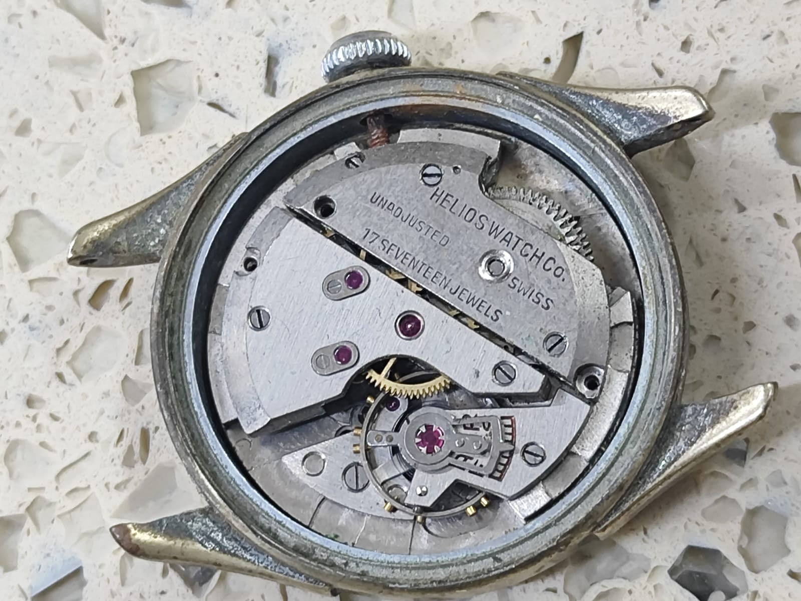 Vintage Helios Militar Men’s Manual-Wind Swiss Watch — Not Working for parts