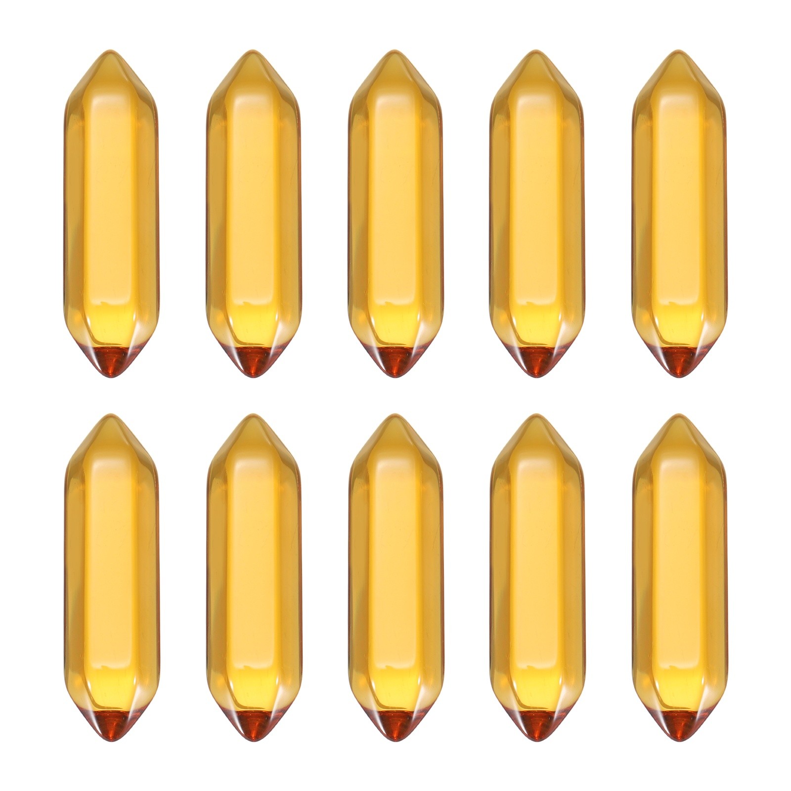 10 Pack Yellow Crystal Quartz Crystals, Polished Crystals Bulk