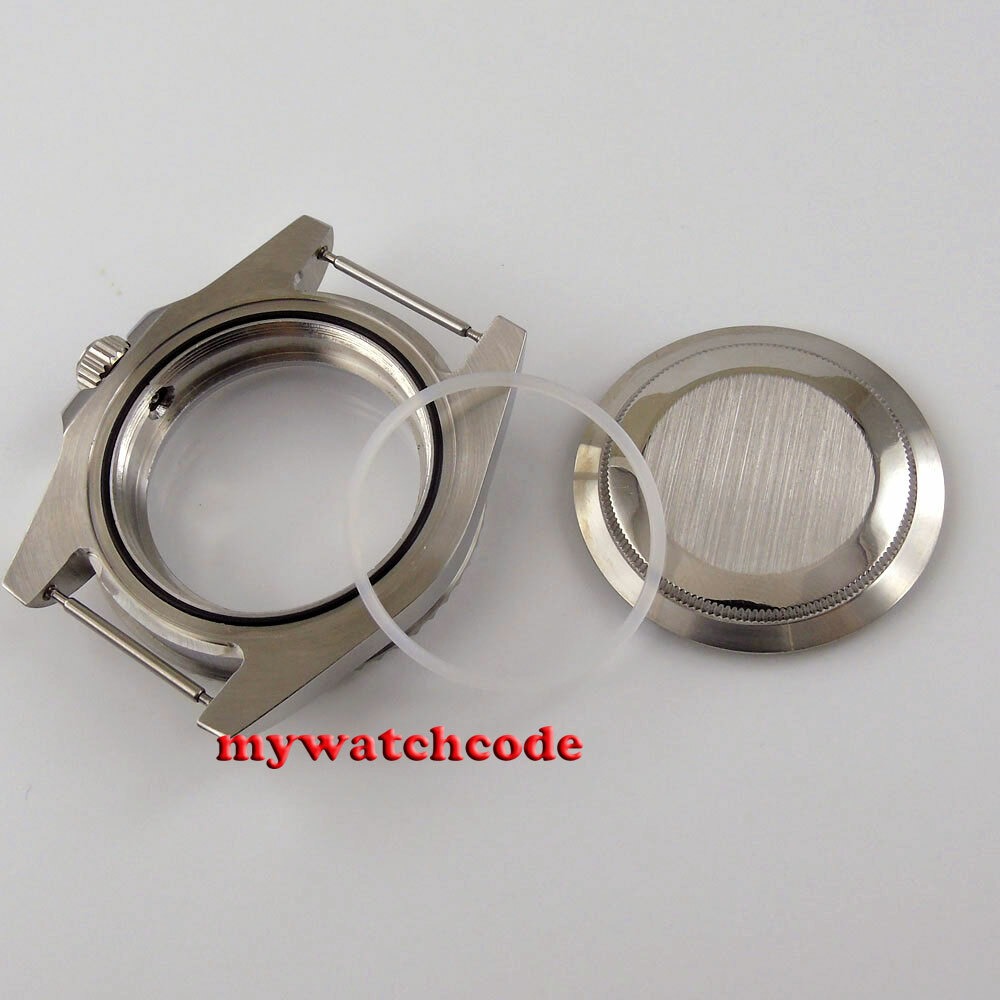 steel 40mm sapphire glass Watch Case fit Japan NH35 NH36 eta 2824 2824 8215 2813