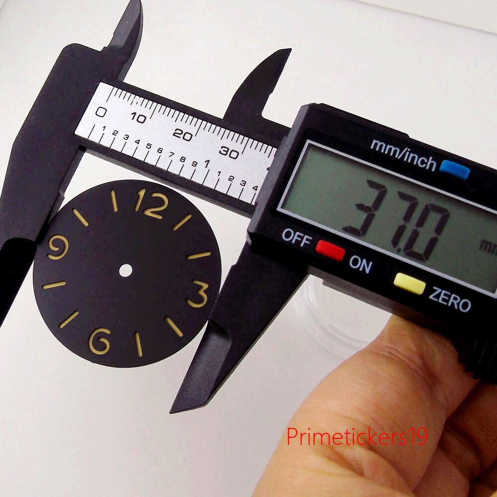 Black PVD 47mm Watch Case Sandwich Dial Hands Set Fit ETA 6497 6498 ST3600 3620