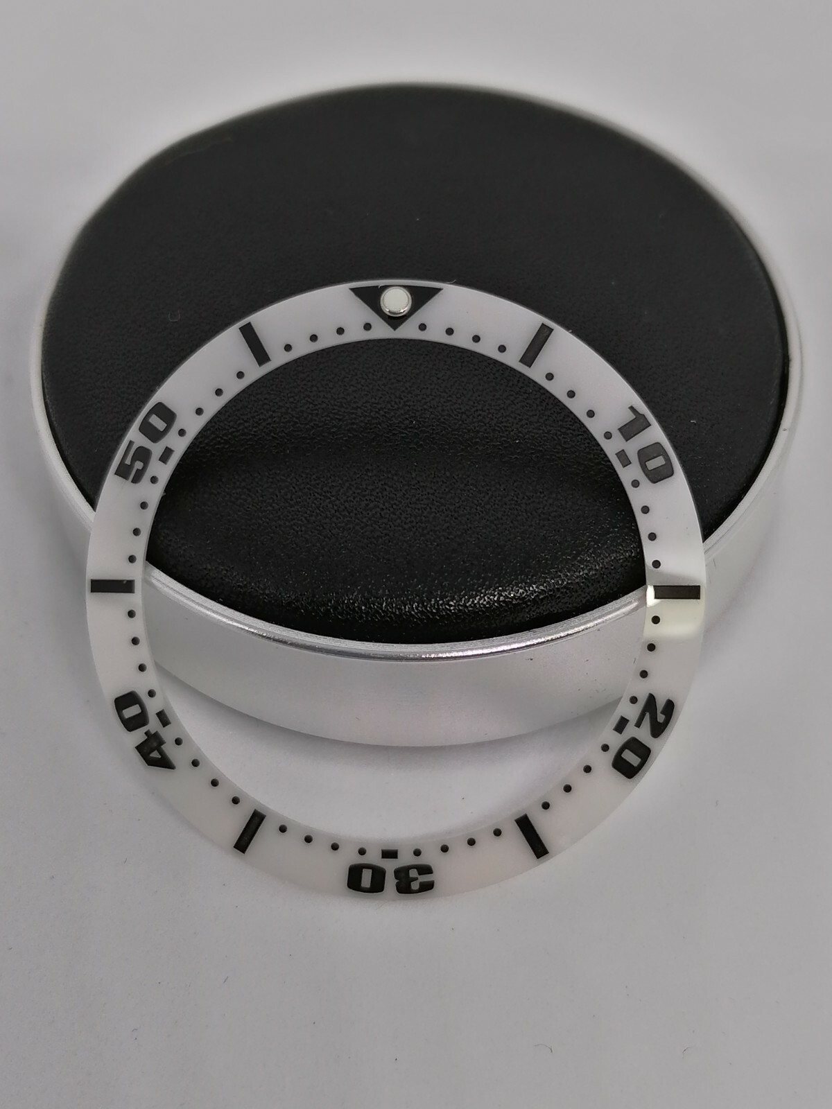 ⚪ 38mm WHITE SUMO STYLE BEZEL INSERT FOR SEIKO SKX007 VINTAGE 7002 MODS (SLOPED)