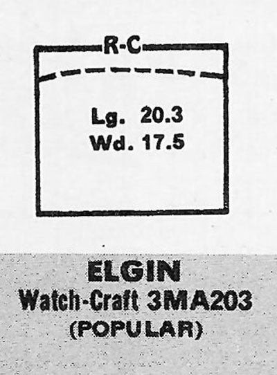 ELGIN : 5703- Rectangle 20.3mm x 17.4mm