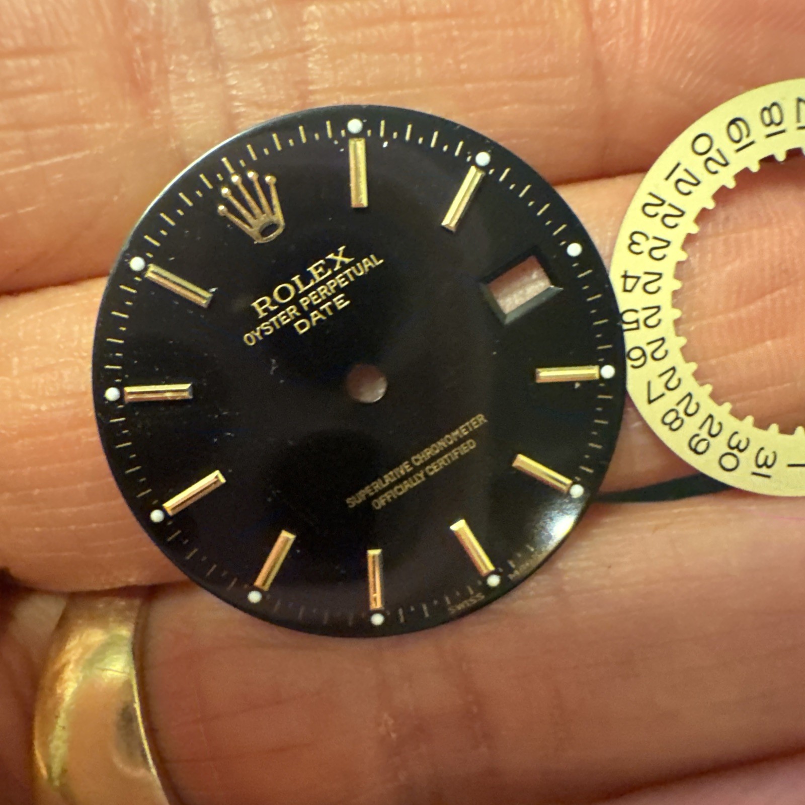 Rolex Oyster Date 15013 15017 15238 15018 15233 Black Dial w/ date wheel (58)