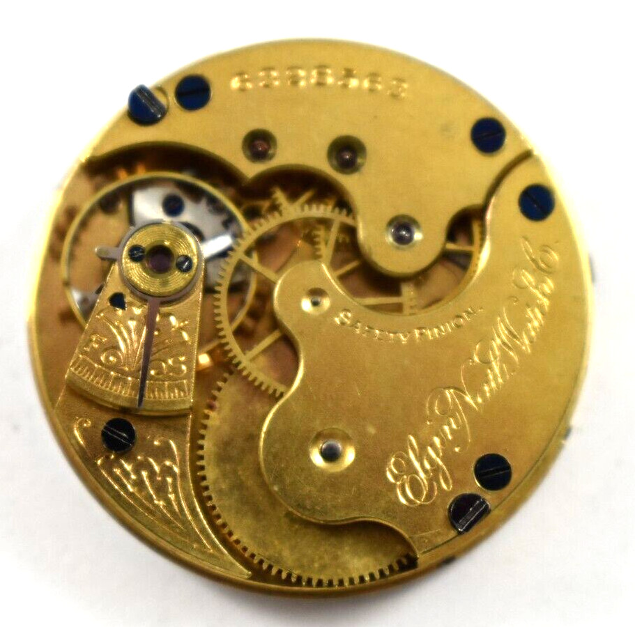 Vintage Elgin Grade 113 0s 11J Hunting Pocket Watch Movement lot.fj